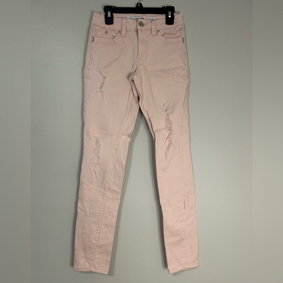 Stylish Distressed YMI Light Pink Jeans, Size 1 - Picture 1 of 10